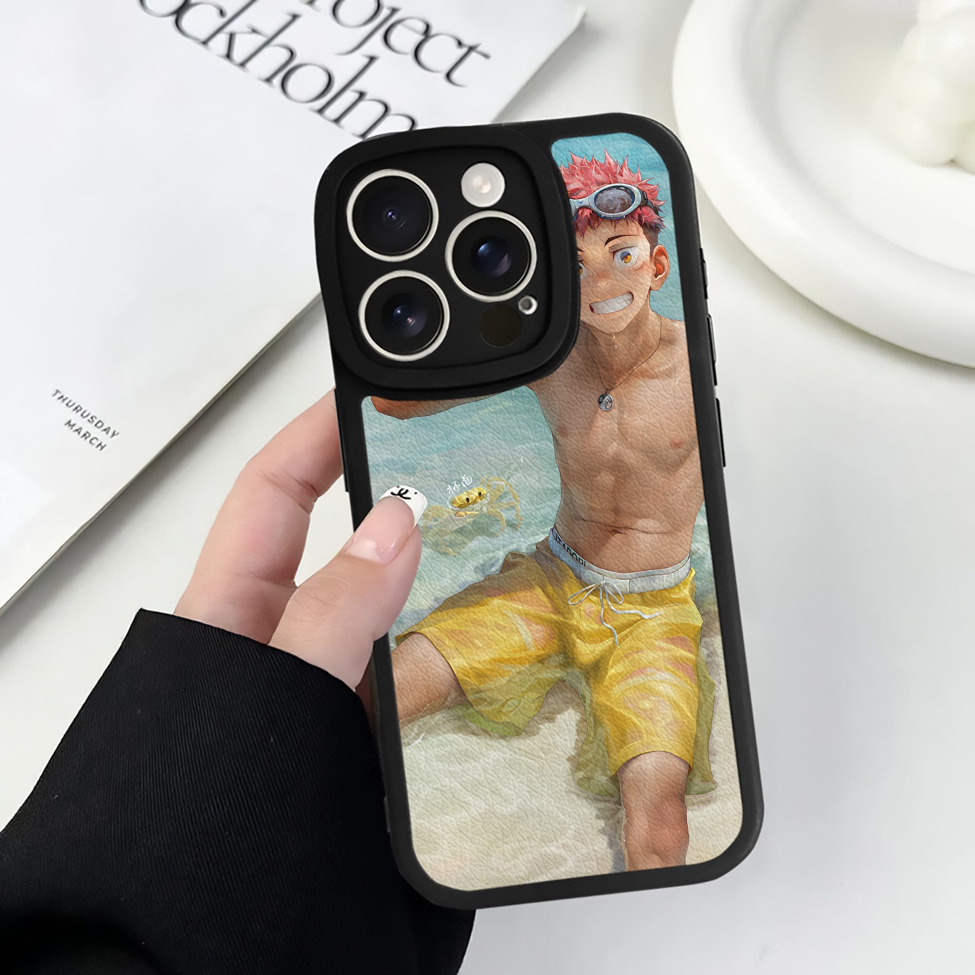 （画像用） 呪術廻戦 Jujutsu Kaisen 【iPhone 16シリーズ対応】シリコンスマホケース（レザー調） 材質：シリコン